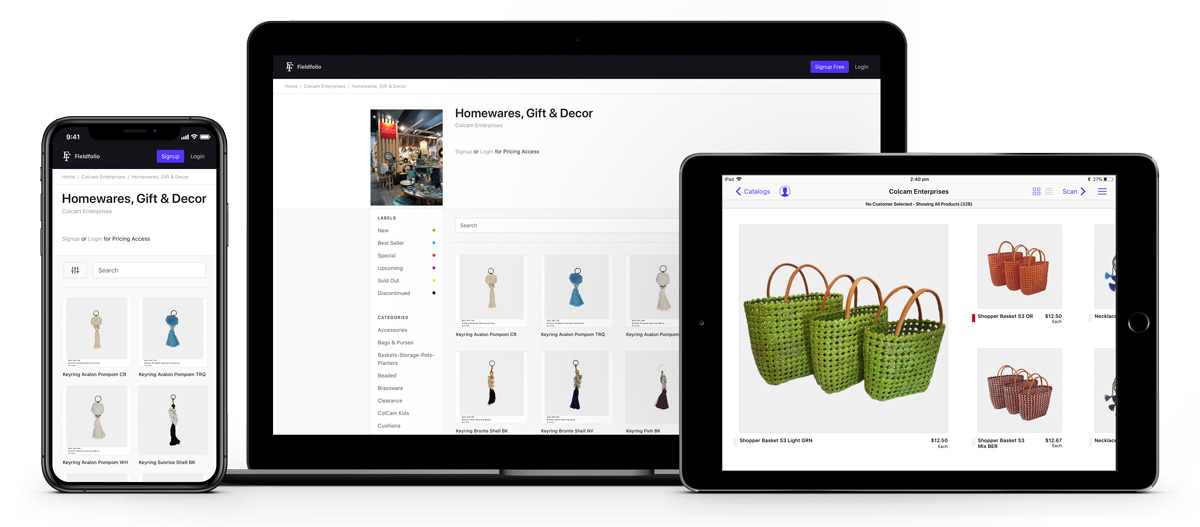 Fieldfolio wholesale sales and ordering client apps